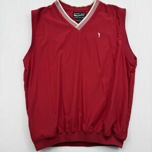 Austin Golf Windbreaker Men's Large Vest Black V-Neck Pullover